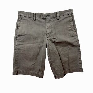 Banana Republic Aiden Shorts Mens 31 Brown Stretch Chino Casual